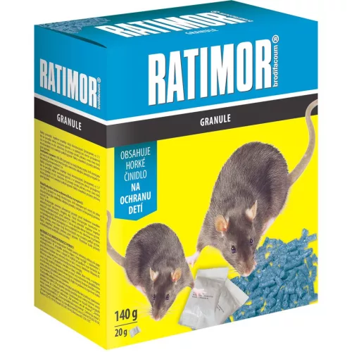 RATIMOR® Brodifacoum granulátum - 140g, egerek és patkányok ellen