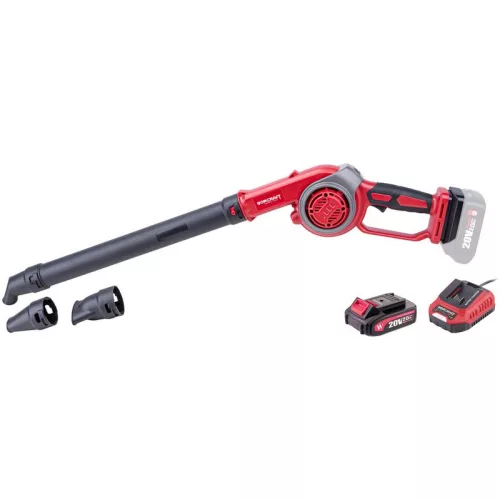 SET Worcraft CLB-S20LiA ShareSYS akkumulátoros lombfúvó, 288 km/h, 20 V, 1 db CLB-20V-2.0 akkumulátorral és 1 db CLC-20V-2.0 töltővel.