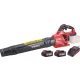 SET Worcraft CLB-S40LiBA ShareSYS akkumulátoros lombfúvó, 220 km/h, 2×20 V, 1 db CLB-20V-4.0 akkumulátorral és 1 db CLC-20V-2.4H töltővel.