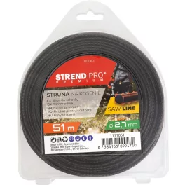   Fűkasza damil, Strend Pro Garden Premium SawLine, 2,7 mm, 51 m, sötétbarna, fogazott, nagy szilárdságú, kopásálló, bliszteres