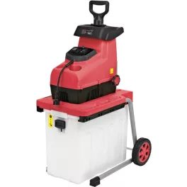   Elektromos kerti ágaprító, Worcraft WPSH203, piros/fekete, 2800 W, 60 l gyűjtőkosár, fogazott aprítófej, maximum 44 mm ágátmérő, kerekes, automatikus behúzás