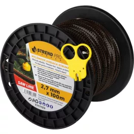   Fűkasza damil, Strend Pro Garden Premium SawLine, 2,7 mm, 100 m, sötétbarna, fogazott, nagy szilárdságú, kopásálló, tekercses