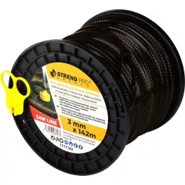   Fűkasza damil, Strend Pro Garden Premium SawLine, 3,0 mm, 142 m, sötétbarna, fogazott, nagy szilárdságú, kopásálló, tekercses