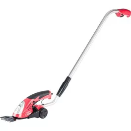   Akkumulátoros fű és sövényvágó olló, Worcraft WPGT306, piros/fekete, 1,3 Ah 7,2 V Li-Ion 1,3 Ah, teleszkópos nyél, cserélhető penge, fűvágó: 8,3 cm, sövényvágó: 13,5 cm
