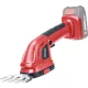 Akkumulátoros fű és sövényvágó olló, Worcraft CGS-S20LiC ShareSYS, piros/fekete, 20 V Li-Ion, cserélhető penge, fűvágó: 9,5 cm, sövényvágó: 20 cm, akkumulátor és töltő nélkül