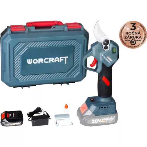 Metszőolló Worcraft Home CSC-S20LiBCM ShareSYS, 20V Li-Ion, kerti, akkumulátoros, ágakhoz, vágási át
