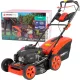 Benzinmotoros fűnyíró, Strend Pro Garden QL46PD-139, fekete/piros, vágásszélesség: 46 cm, Loncin motor, 139 cm3, 4 ütemű, 2400 W, 3,2 LE, 3600 fordulat/perc, 60 l gyűjtőkosár, mulcsozás, önjáró
