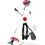Benzinmotoros bozótvágó és fűkasza, Worcraft GT52-430B, piros/ezüst, 1400 W, kétütemű motor, 1,1 l üzemanyagtartály, tartozékokkal