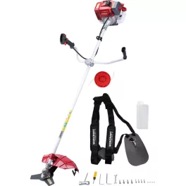   Benzinmotoros bozótvágó és fűkasza, Worcraft GT52-430B, piros/ezüst, 1400 W, kétütemű motor, 1,1 l üzemanyagtartály, tartozékokkal