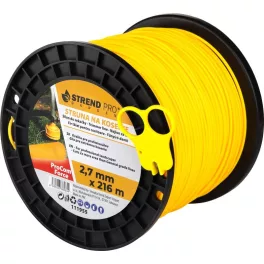   Fűkasza damil, Strend Pro Garden ProCom Force, 2,7 mm, 216 m, sárga, kerek, kopásálló, szakadásálló, túlmelegedésálló, tekercses