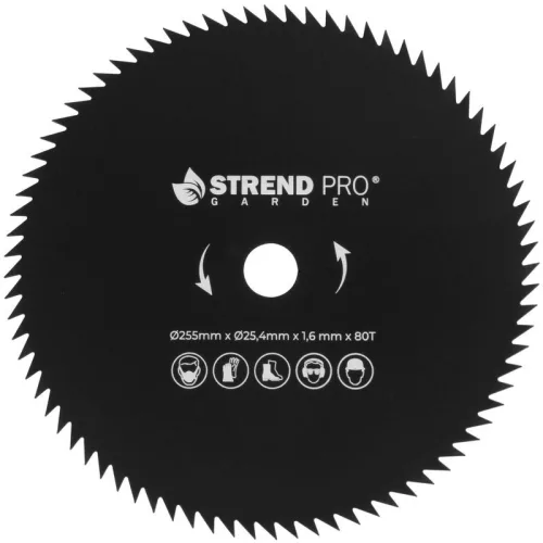 Fűkasza kés TT-BC415/520, 80 fogú tárcsa, 255x1,6 mm, pót