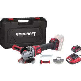   Csiszoló Worcraft CAG-S20LiBEN-125, 125 mm, sarokcsiszoló, fordulatszám-szabályozással, 20 V Li-ion,