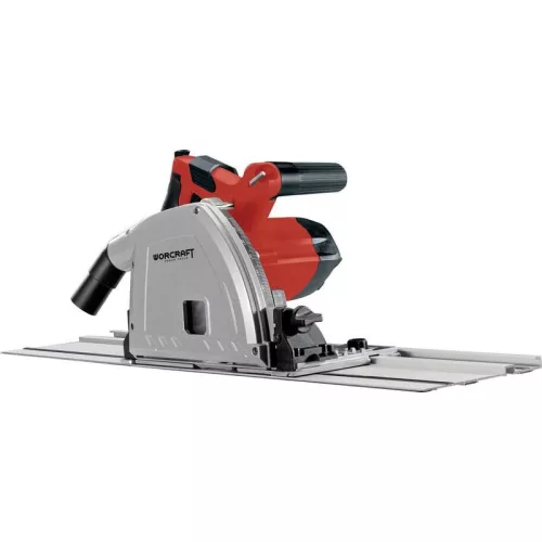 Merülőfűrész, Worcraft TS12-165, 1200 W, 165 mm tárcsa, 54 mm vágásmélység, állítható mélység és szög, 2 x 70 cm vezetősínnel