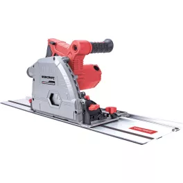   Merülőfűrész, Worcraft TS12-165A, 1200 W, 165 mm tárcsa, 54 mm vágásmélység, állítható mélység és szög, 2 x 70 cm vezetősínnel