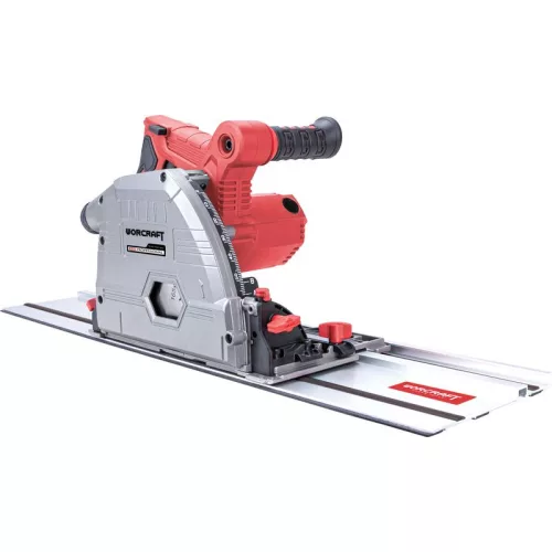 Merülőfűrész, Worcraft TS12-165A, 1200 W, 165 mm tárcsa, 54 mm vágásmélység, állítható mélység és szög, 2 x 70 cm vezetősínnel