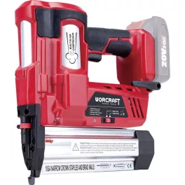   Tűzőgép Worcraft CNS-S20LiH ShareSYS, 20V Li-Ion, szabályozással, LED világítással, U típusú kapcsok