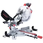 Elektromos gérvágó fűrész, Worcraft MS20-255, 2000 W, 255 mm tárcsa, 5000 fordulat/perc, 230 V, csúszó funkció, lézeres vezető, porzsák, oldaltámaszok