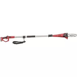   Akkumulátoros ágvágó láncfűrész, Worcraft CPS-S20Li ShareSYS, piros, 2-4 Ah 20V Li-Ion, vezetősín: 24 cm, 5 m/s láncsebesség, teleszkópos nyél, akkumulátor és töltő nélkül