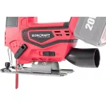 Akkumulátoros szúrófűrész, Worcraft CJS-S20Li ShareSYS, piros/fekete, 4 Ah 20 V Li-Ion, 0-2500 löket/perc, 0-45° állítható, akkumulátor és töltő nélkül