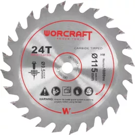 Tárcsa Worcraft CMCS-S20LiB-hez, 115x9,5 mm, 24T, fűrész