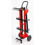 Gérvágó fűrész állvány, Strend Pro Premium, 104–250 x 79 x 82–98 cm, acél, összecsukható, állítható, görgős, maximum 150 kg teherbírás