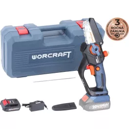   Fűrész Worcraft Home CHS-S20LiCM ShareSYS, 20V Li-ion, 4" lánc, BRUSH, mini láncfűrész, SZETT koffer