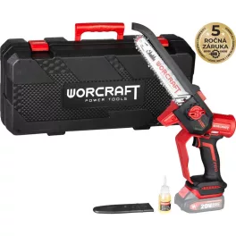   Fűrész Worcraft CHS-S20LiBD ShareSYS, szénkefe nélküli, 20V Li-ion, 8" lánc, mini láncfűrész