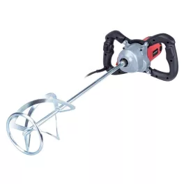   Elektromos habarcskeverő, Worcraft EM16-140, piros/fekete, 1600 W, menet: M14, maximum 120 mm keverőlapát, 180-650 fordulat/perc, 230 V/50 Hz