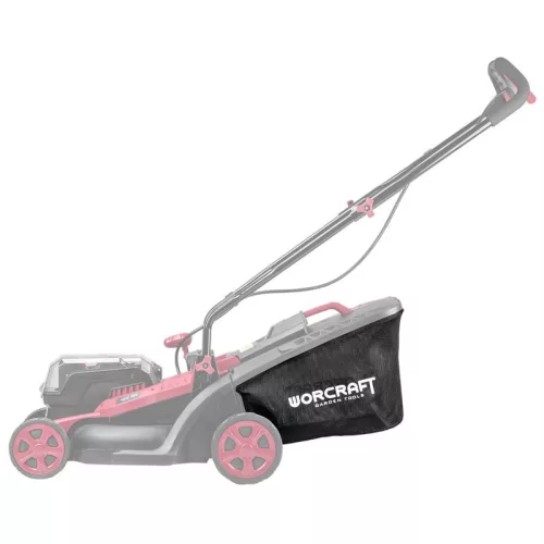 Fűnyíró fűgyűjtő alkatrész, Worcraft CLM-S40Li akkumulátoros fűnyíróhoz, fekete, 77. számú pótalkatrész