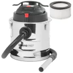 Elektromos hamuporszívó, Strend Pro AV605, ezüst/fekete, 1200 W, tartály: 18 l, HEPA szűrő, szűrőtisztító funkció, hideg hamuhoz, 1,2 m szívótömlő, rozsdamentes acél tartály