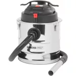 Elektromos hamuporszívó, Strend Pro AV605, ezüst/fekete, 1200 W, tartály: 18 l, HEPA szűrő, szűrőtisztító funkció, hideg hamuhoz, 1,2 m szívótömlő, rozsdamentes acél tartály