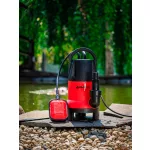 Elektromos búvárszivattyú, Strend Pro Garden MW400, piros/fekete, 400 W, 10 m kábel, maximális emelőmagasság: 5 m, 125 l/perc, IPX8, tiszta és enyhén szennyezett vízhez