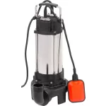 Elektromos búvárszivattyú, Strend Pro SCV1100, fekete/ezüst, 1100 W, 8 m kábel, maximális emelőmagasság: 10 m, 375 l/perc, IPX8, szennyvízhez, úszókapcsolós, késes