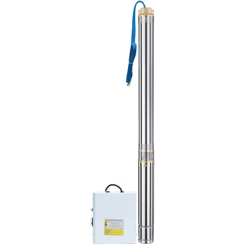 Elektromos búvárszivattyú, Strend Pro Garden SD47/15, ezüst, 750 W, kúthoz, 20 m kábel, maximális emelőmagasság: 80 m, 3300 l/perc, IP68, tiszta vízhez