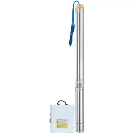   Elektromos búvárszivattyú, Strend Pro Garden SD47/17, ezüst, 1100 W, kúthoz, 20 m kábel, maximális emelőmagasság: 126 m, 3300 l/perc, IP68, tiszta vízhez