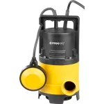 Elektromos iszapszivattyú, Strend Pro Garden ZSPW400-D, sárga/fekete, 400 W, 10 m kábel, maximális emelőmagasság: 5 m, 133 l/perc, szennyvízhez, úszókapcsolós, 35 mm szemcseméretig
