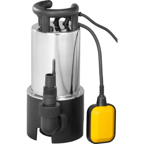 Elektromos búvárszivattyú, Strend Pro Garden NSPW1100-INOX3, ezüst, 1100 W, 10 m kábel, 333 l/perc, szennyvízhez, úszókapcsolós