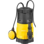 Elektromos iszapszivattyú, Strend Pro Garden NSP3D750-K, sárga/fekete, 750 W, 10 m kábel, maximális emelőmagasság: 8 m, 233 l/perc, szennyvízhez, úszókapcsolós, 30 mm szemcseméretig