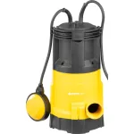 Elektromos iszapszivattyú, Strend Pro Garden NSP3D750-K, sárga/fekete, 750 W, 10 m kábel, maximális emelőmagasság: 8 m, 233 l/perc, szennyvízhez, úszókapcsolós, 30 mm szemcseméretig