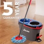 Felmosó szett, Vileda H2Pro, pedálos, kétkamrás vödörrel, forgó, mikroszálas fej, háromszög fej, mosógépben mosható