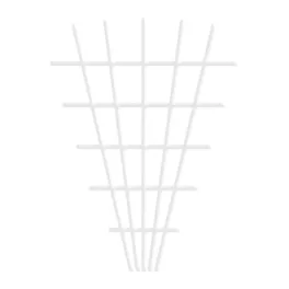   Futtatórács, Strend Pro Garden MEV5, fehér, 145 x 5 x 75 cm, 4/4,7 mm, V-alakú, porszórt acél, beltéri és kültéri használatra
