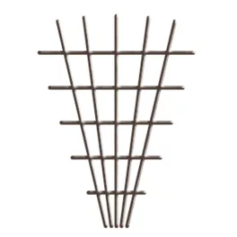   Futtatórács, Strend Pro Garden MEV5, barna, 145 x 5 x 75 cm, 4/4,7 mm, V-alakú, porszórt acél, beltéri és kültéri használatra