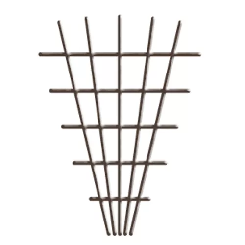 Futtatórács, Strend Pro Garden MEV5, barna, 145 x 5 x 75 cm, 4/4,7 mm, V-alakú, porszórt acél, beltéri és kültéri használatra