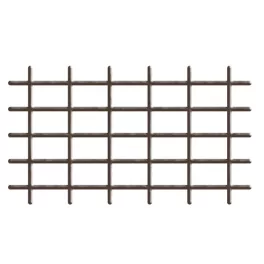   Futtatórács, Strend Pro Garden MEK6, barna, 145 x 42,5 cm, szögletes, 4/4,7 mm, PVC bevonatú acél, beltéri és kültéri használatra