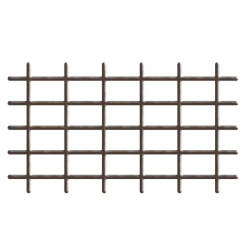 Futtatórács, Strend Pro Garden MEK6, barna, 145 x 42,5 cm, szögletes, 4/4,7 mm, PVC bevonatú acél, beltéri és kültéri használatra