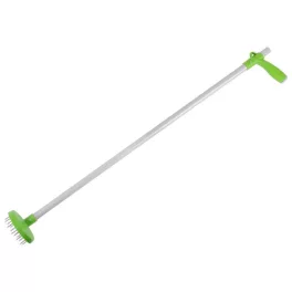  Kézi szemétszedő, Strend Pro Premium, ezüst, 100 cm, alumínium nyél, acél tüskék, hajlás nélkül használható, kerti és közterületi szemétszedéshez