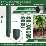 Karó Garden SB 20/900 mm, acél/műanyag, zöld, paradicsomtámasz
