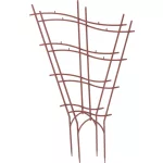 Tartó Strend Pro L-712-1, csomag 2 db, ABS, virágtámasztó állvány, 460x285 mm