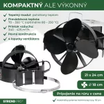 Strend Pro kandalló ventilátor, 4 lapátos, hőmeghajtású