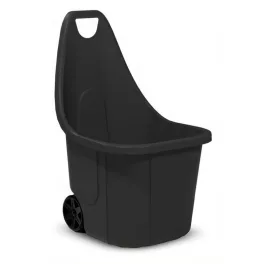   Kétkerekű kocsi, Strend Pro Garden Blumax Caddy, 60 l, fekete, 50 x 60 x 84 cm, újrahasznosított műanyag, időjárásálló, max. 40 kg teherbírás, kerti hulladékhoz